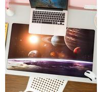 QRFASFZO Tappetino per mouse tappetino da ufficio multifunzione e antiscivolo,per migliorare la precisione e la velocità,L'immagine spettacolare della meraviglia dei pianeti nello spazio, ch,80x30 cm