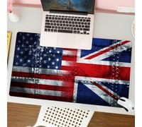 QRFASFZO Tappetino per mouse tappetino da ufficio multifunzione e antiscivolo,per migliorare la precisione e la velocità,Composizione del tema Union Jack, Alliance Togetherness con bandiere,80x30 cm