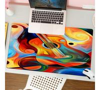 QRFASFZO Tappetino per mouse tappetino da ufficio multifunzione e antiscivolo,per migliorare la precisione e la velocità,Dipinto astratto sul tema della musica e del ritmo,80x30 cm