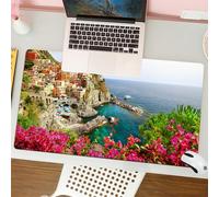 QRFASFZO Tappetino per mouse tappetino da ufficio multifunzione e antiscivolo,per migliorare la precisione e la velocità,Manarola-bellissimo villaggio nelle Cinque Terre Liguria Italia,80x30 cm