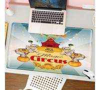 QRFASFZO Tappetino per mouse tappetino da ufficio multifunzione e antiscivolo,per migliorare la precisione e la velocità,Annuncio dello spettacolo del circo, tendone da circo,80x30 cm