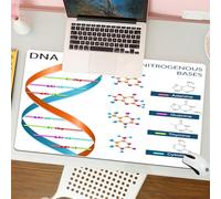 QRFASFZO Tappetino per mouse tappetino da ufficio multifunzione e antiscivolo,per migliorare la precisione e la velocità,Educativo, Basi del DNA Chimica Biochimica Biotecnologia,80x30 cm