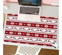 QRFASFZO Tappetino per mouse tappetino da ufficio multifunzione e antiscivolo,per migliorare la precisione e la velocità,Buon Natale e Felice Anno Nuovo! Sfondo con cervi e motivo nordico. (,80x30 cm