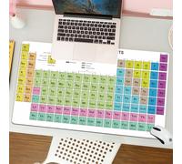 QRFASFZO Tappetino per mouse tappetino da ufficio multifunzione e antiscivolo,per migliorare la precisione e la velocità,Tavola periodica degli elementi con numero atomico, simbolo e peso,80x30 cm