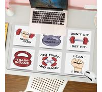 QRFASFZO Tappetino per mouse tappetino da ufficio multifunzione e antiscivolo,per migliorare la precisione e la velocità,Fitness, Frasi motivazionali in stile cartone animato moderno Esfu,80x30 cm