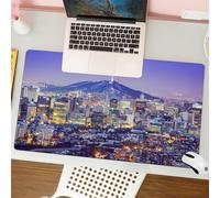QRFASFZO Tappetino per mouse tappetino da ufficio multifunzione e antiscivolo,per migliorare la precisione e la velocità,Skyline della città di Seul, Corea del Sud, al crepuscolo.,80x30 cm