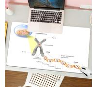 QRFASFZO Tappetino per mouse tappetino da ufficio multifunzione e antiscivolo,per migliorare la precisione e la velocità,Studio del genoma del DNA genetico del cromosoma cellulare, evoluzion,80x30 cm