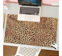 QRFASFZO Tappetino per mouse tappetino da ufficio multifunzione e antiscivolo,per migliorare la precisione e la velocità,Primo piano della trama o dello sfondo del motivo di animali selvatic,80x30 cm