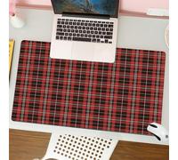 QRFASFZO Tappetino per mouse tappetino da ufficio multifunzione e antiscivolo,per migliorare la precisione e la velocità,I classici quadrati rossi e neri si intersecano con un design ripetut,80x30 cm