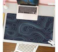 QRFASFZO Tappetino per mouse tappetino da ufficio multifunzione e antiscivolo,per migliorare la precisione e la velocità,Sfondo delle curve di livello della mappa topografica (1),80x30 cm
