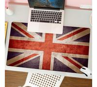 QRFASFZO Tappetino per mouse tappetino da ufficio multifunzione e antiscivolo,per migliorare la precisione e la velocità,Union Jack retrò, la bandiera nnica elimina l'Union Jack, l'iconica U,80x30 cm