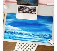 QRFASFZO Tappetino per mouse tappetino da ufficio multifunzione e antiscivolo,per migliorare la precisione e la velocità,Molte bolle d'aria nell'acqua, primo piano di un'onda d'acqua astratt,80x30 cm
