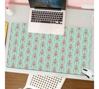 QRFASFZO Tappetino per mouse tappetino da ufficio multifunzione e antiscivolo,per migliorare la precisione e la velocità,Motivo geometrico dai toni tenui con triangoli e diamanti, design isp,80x30 cm