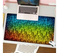 QRFASFZO Tappetino per mouse tappetino da ufficio multifunzione e antiscivolo,per migliorare la precisione e la velocità,Artistico, lo spettro di strisce colorate produce effetti visivi dina,80x30 cm