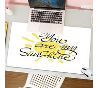 QRFASFZO Tappetino per mouse tappetino da ufficio multifunzione e antiscivolo,per migliorare la precisione e la velocità,Tu sei il mio raggio di sole. Lettering vettoriale per biglietti di S,80x30 cm
