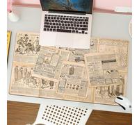 QRFASFZO Tappetino per mouse tappetino da ufficio multifunzione e antiscivolo,per migliorare la precisione e la velocità,Pagine di giornale con pubblicità d'epoca. Rivista di moda femminile.,80x30 cm