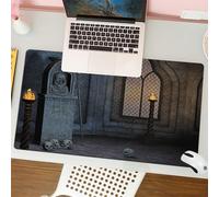 QRFASFZO Tappetino per mouse tappetino da ufficio multifunzione e antiscivolo,per migliorare la precisione e la velocità,Decorazioni gotiche, paesaggi gotici, mistici, spettrali, chiaro di l,80x30 cm