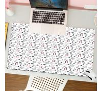 QRFASFZO Tappetino per mouse tappetino da ufficio multifunzione e antiscivolo,per migliorare la precisione e la velocità,Faro, Ancore Nautiche Onde Caschi e Sagome di Animali Bussola Navegac,80x30 cm