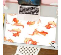 QRFASFZO Tappetino per mouse tappetino da ufficio multifunzione e antiscivolo,per migliorare la precisione e la velocità,Illustrazione antica simbolica dell'occhio celeste a bolla del pesce,80x30 cm