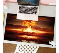 QRFASFZO Tappetino per mouse tappetino da ufficio multifunzione e antiscivolo,per migliorare la precisione e la velocità,Potente esplosione di una bomba nucleare nell'oceano. Guerra nucleare,80x30 cm