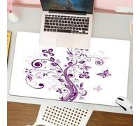 QRFASFZO Tappetino per mouse tappetino da ufficio multifunzione e antiscivolo,per migliorare la precisione e la velocità,Decorazione color malva, albero con rami e fiori che si intrecciano,80x30 cm