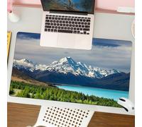 QRFASFZO Tappetino per mouse tappetino da ufficio multifunzione e antiscivolo,per migliorare la precisione e la velocità,Monte Cook e lago Pukaki Nuova Zelanda,80x30 cm