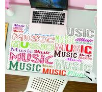 QRFASFZO Tappetino per mouse tappetino da ufficio multifunzione e antiscivolo,per migliorare la precisione e la velocità,Musica moderna tipografia ritmo armonia acustica,80x30 cm