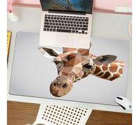 QRFASFZO Tappetino per mouse tappetino da ufficio multifunzione e antiscivolo,per migliorare la precisione e la velocità,Animale, la testa della giraffa ricreata in un sorprendente design po,80x30 cm
