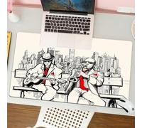 QRFASFZO Tappetino per mouse tappetino da ufficio multifunzione e antiscivolo,per migliorare la precisione e la velocità,Musica jazz, una band di jazzisti che suona i ritmi a New York,80x30 cm