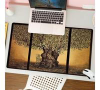 QRFASFZO Tappetino per mouse tappetino da ufficio multifunzione e antiscivolo,per migliorare la precisione e la velocità,L'eterno ulivo sotto la natura, l'orrore dell'ulivo, ode alla grazia,80x30 cm