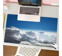 QRFASFZO Tappetino per mouse tappetino da ufficio multifunzione e antiscivolo,per migliorare la precisione e la velocità,Cielo azzurro e sfondo di nuvole dall'alto, nubi altocumuli simili a,80x30 cm