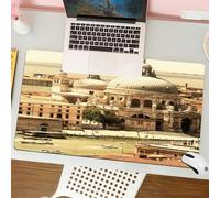 QRFASFZO Tappetino per mouse tappetino da ufficio multifunzione e antiscivolo,per migliorare la precisione e la velocità,Venezia, antica architettura italiana, basilica a Venezia, storica, e,80x30 cm