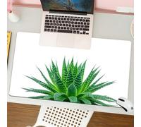 QRFASFZO Tappetino per mouse tappetino da ufficio multifunzione e antiscivolo,per migliorare la precisione e la velocità,Pianta, aloe vera dai colori vivaci Specie autoctona Rimedi naturali,80x30 cm