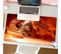 QRFASFZO Tappetino per mouse tappetino da ufficio multifunzione e antiscivolo,per migliorare la precisione e la velocità,Incredibile scatto del Grand Canyon all'interno della grotta Antelope,80x30 cm