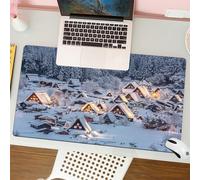 QRFASFZO Tappetino per mouse tappetino da ufficio multifunzione e antiscivolo,per migliorare la precisione e la velocità,Inverno, villaggio storico asiatico Shirakawago sotto la neve Gifu Ch,80x30 cm