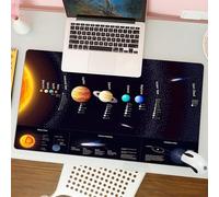 QRFASFZO Tappetino per mouse tappetino da ufficio multifunzione e antiscivolo,per migliorare la precisione e la velocità,Sistema solare, una descrizione completa dei componenti del sistema s,80x30 cm