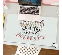QRFASFZO Tappetino per mouse tappetino da ufficio multifunzione e antiscivolo,per migliorare la precisione e la velocità,Poster a colori con immagine raster per la motivazione al fitness: il,80x30 cm