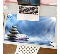QRFASFZO Tappetino per mouse tappetino da ufficio multifunzione e antiscivolo,per migliorare la precisione e la velocità,purezza nel massaggio zen,80x30 cm