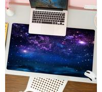 QRFASFZO Tappetino per mouse tappetino da ufficio multifunzione e antiscivolo,per migliorare la precisione e la velocità,cielo stellato dell'universo misterioso con nebulosa e galassia, vist,80x30 cm