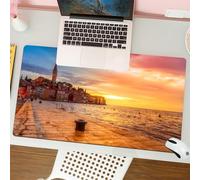 QRFASFZO Tappetino per mouse tappetino da ufficio multifunzione e antiscivolo,per migliorare la precisione e la velocità,Bellissimo tramonto sulla costa adriatica della Croazia Europa,80x30 cm