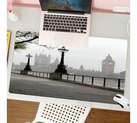 QRFASFZO Tappetino per mouse tappetino da ufficio multifunzione e antiscivolo,per migliorare la precisione e la velocità,Il Big Ben e le Houses of Parliament a Londra, dall'altra parte del T,80x30 cm