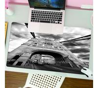 QRFASFZO Tappetino per mouse tappetino da ufficio multifunzione e antiscivolo,per migliorare la precisione e la velocità,Moderno, Tower Bridge Londra Inghilterra Strada Traffico Europeo Stor,80x30 cm