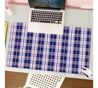 QRFASFZO Tappetino per mouse tappetino da ufficio multifunzione e antiscivolo,per migliorare la precisione e la velocità,Griglia, design retrò classico, linee viola che si intersecano di ros,80x30 cm