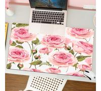 QRFASFZO Tappetino per mouse tappetino da ufficio multifunzione e antiscivolo,per migliorare la precisione e la velocità,Rose inglesiRose inglesi in stock, Rose,80x30 cm