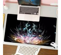 QRFASFZO Tappetino per mouse tappetino da ufficio multifunzione e antiscivolo,per migliorare la precisione e la velocità,Un loto rosa radioso circondato da fumo misterioso e luminoso su uno,80x30 cm
