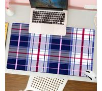 QRFASFZO Tappetino per mouse tappetino da ufficio multifunzione e antiscivolo,per migliorare la precisione e la velocità,Griglia, design retrò classico, linee viola che si intersecano di ros,80x30 cm