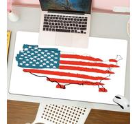 QRFASFZO Tappetino per mouse tappetino da ufficio multifunzione e antiscivolo,per migliorare la precisione e la velocità,Mappa degli Stati Uniti, mappa stilizzata degli stati dipinta a penne,80x30 cm