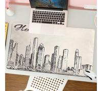 QRFASFZO Tappetino per mouse tappetino da ufficio multifunzione e antiscivolo,per migliorare la precisione e la velocità,Illustrazione vettoriale dell'incisione dell'architettura della grand,80x30 cm