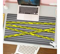 QRFASFZO Tappetino per mouse tappetino da ufficio multifunzione e antiscivolo,per migliorare la precisione e la velocità,Decorazioni per la polizia, indagine sulla scena del crimine, non pas,80x30 cm