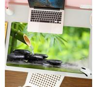 QRFASFZO Tappetino per mouse tappetino da ufficio multifunzione e antiscivolo,per migliorare la precisione e la velocità,Immagine di serenità di acqua che scorre verso le pietre, acqua che s,80x30 cm